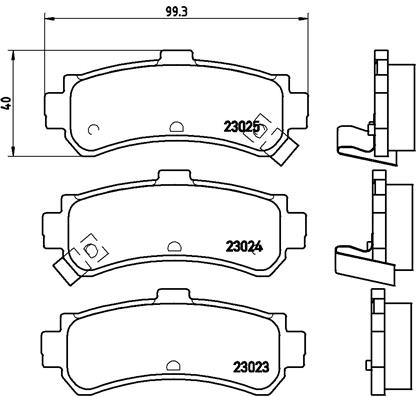 A.B.S. P 56 035 BREMBO Bremsbelagsatz, Scheibenbremse